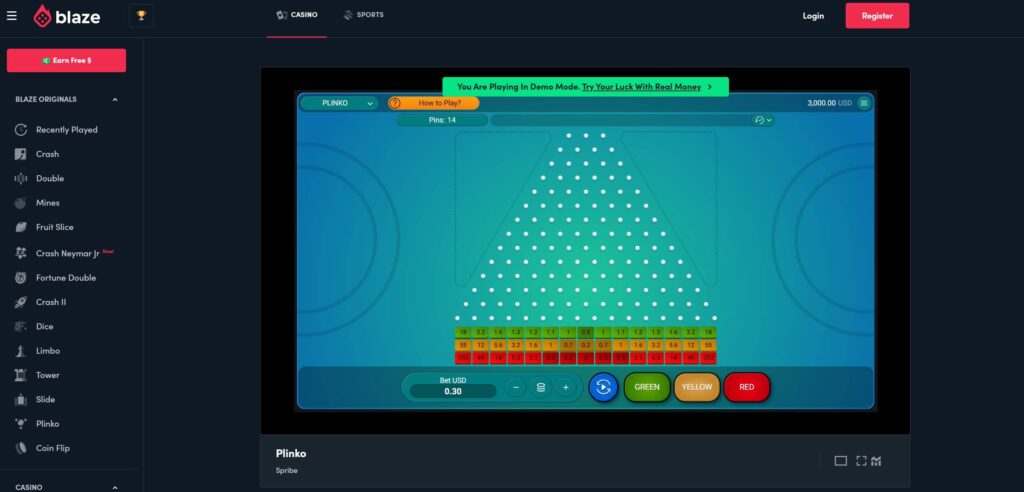 Plinko Blaze MX Spribe