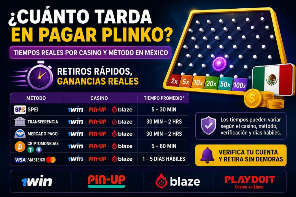 Cuánto tarda en pagar Plinko