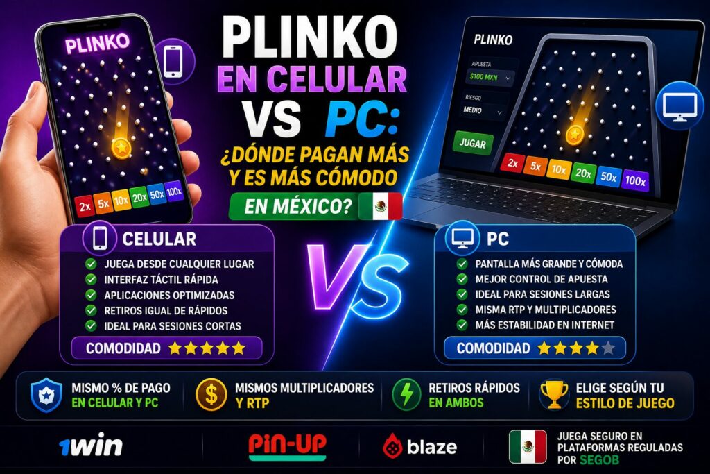 Plinko en Celular vs PC
